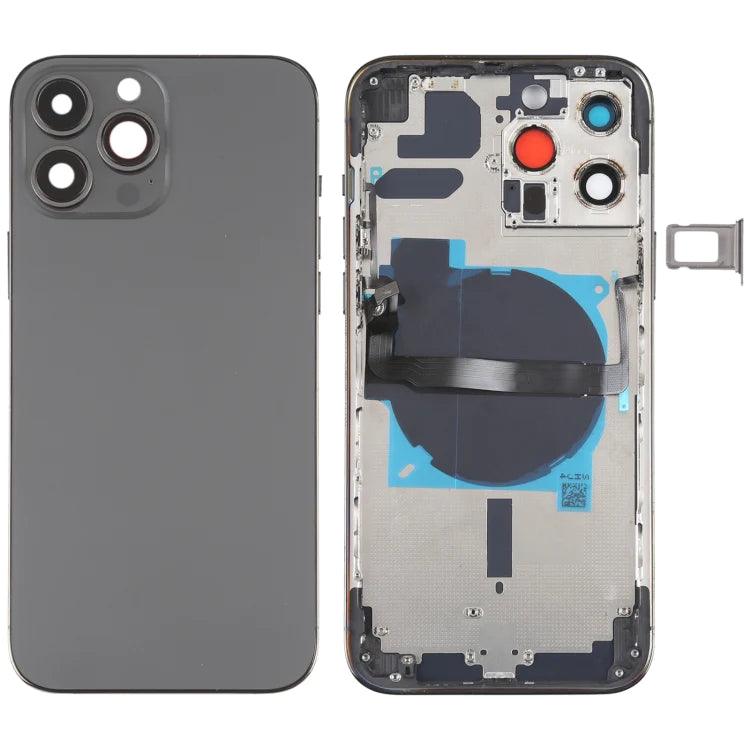 Replacement iPhone 13 Pro Max Battery Back Housing With Small Parts - Graphite - Best Cell Phone Parts Distributor in Canada, Parts Source Replacement iPhone 13 Pro Max Battery Back Housing With Small Parts - Graphite - Best Cell Phone Parts Distributor in Canada, Parts Source